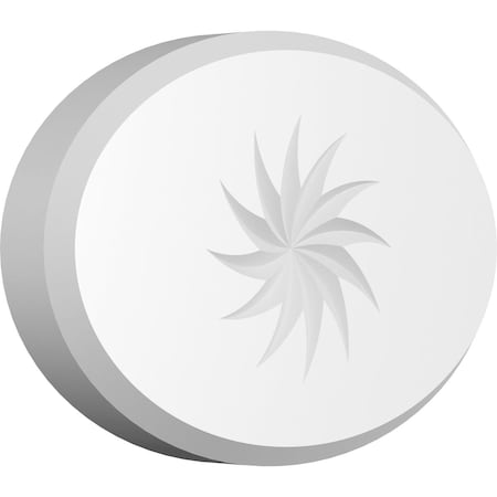 Ekena Millwork Standard Dalton Spiral Rosette With Beveled Edge, 8"W x 5 1/4"H x 1"P ROSP080X053X100DAL13
